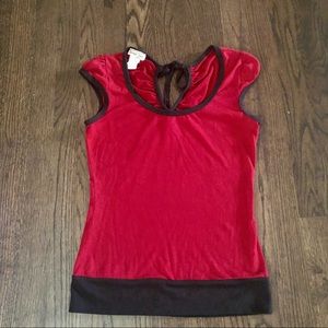 Women’s Cap Sleeve Red Shirt 👚 | Size: Medium